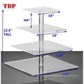 Wedding Acrylic Tiered Cake Stand, Dessert Or Cupcake Tower 4 Tier Square Cupcake Stand